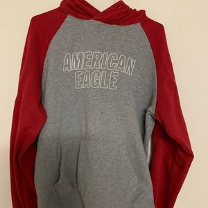 American eagle red and gray hoodie
